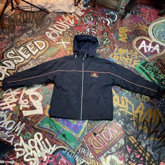 90s Andy’s Sportswear Jacket San Fran Embroidered Logo Removable Hood & Fleece - Picture 1 of 10